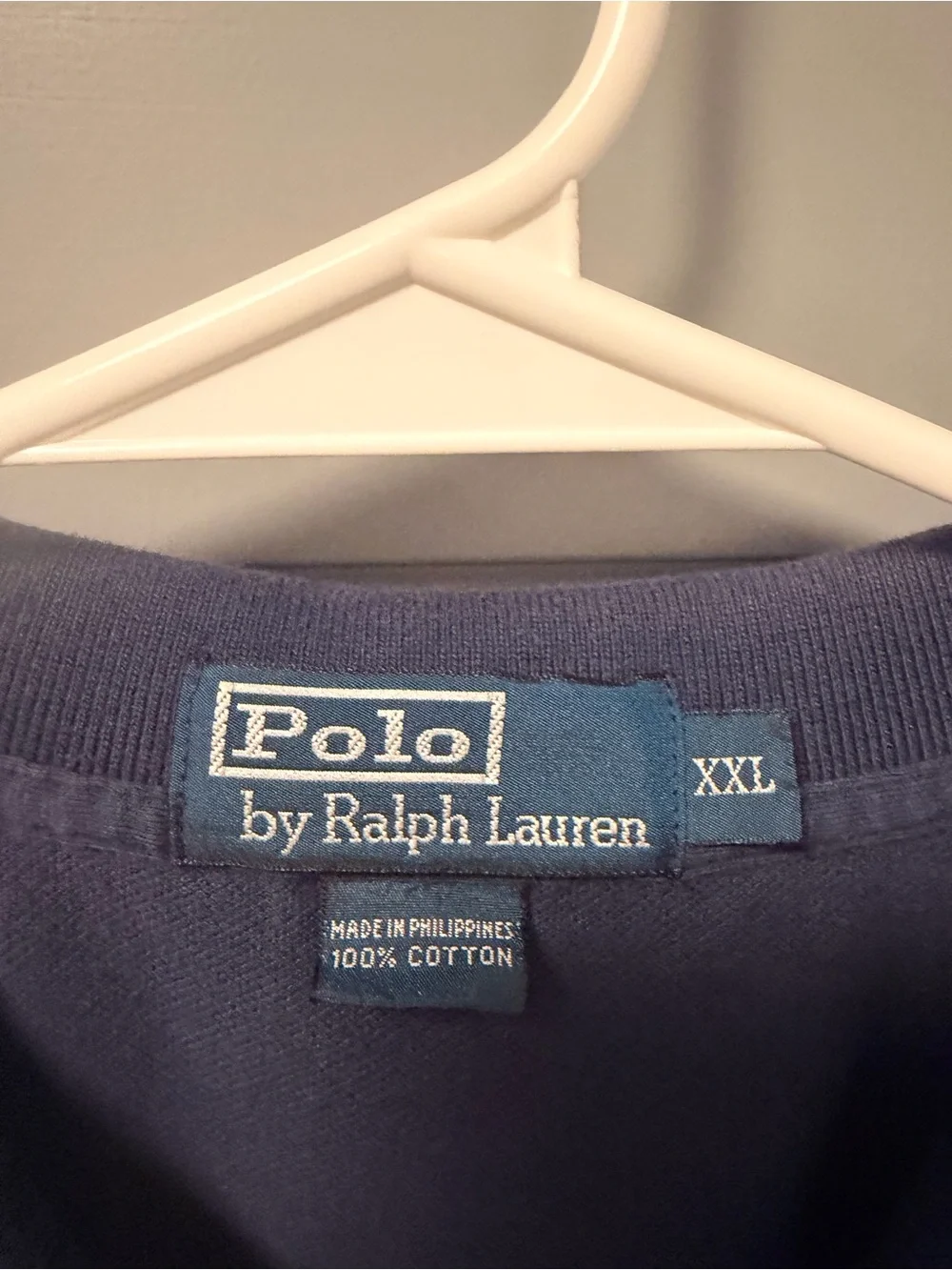 Vintage Polo by Ralph Lauren Navy Polo with Yellow Number Patch XXL